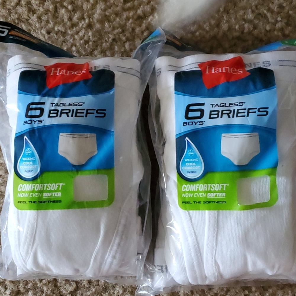 2 packs of 6 boys briefs